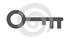 Bold Solid Key Icon Vector Graphic for Essential Access, vector design Generative AI