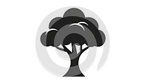 With bold solid lines against a white background emphasizing