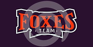 Bold sports font for fox mascot logo. Text style lettering for esport, fox mascot logo, sport team, college club. Font