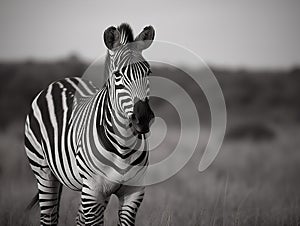 The Bold Stripes of the Zebra in Savanna