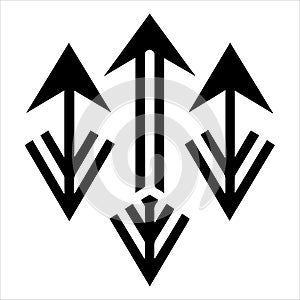 bold thick arrow vector outline