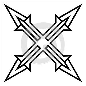 bold thick arrow vector outline