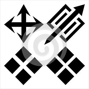 bold thick arrow vector outline