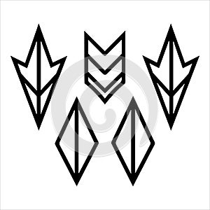bold thick arrow vector outline