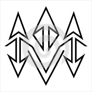 bold thick arrow vector outline