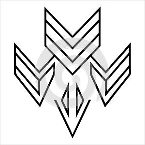 bold thick arrow vector outline