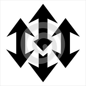 bold thick arrow vector outline