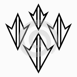 bold thick arrow vector