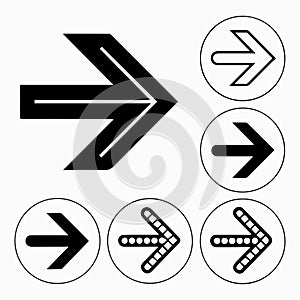 bold thick arrow vector
