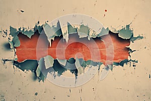 Bold Typography Design with Torn Paper Effect