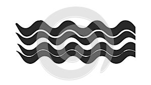 Abstract Wavy Black Lines Ã¢â¬' Dynamic Motion Modern Pattern, vector design Generative AI