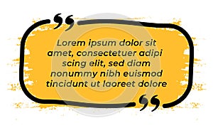 Vector Quotation Text Space Template In Grunge Style