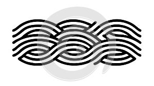 Bold Wavy Lines Pattern Abstract Dynamic Flow Graphic vector design Generative AI