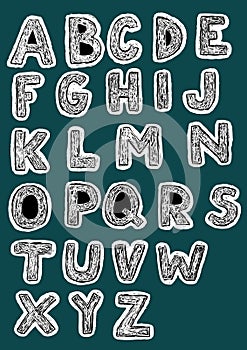 Bold Woodcut Font Set