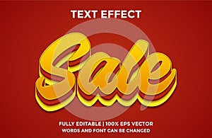 Bold Yellow Promo Text Effect with Editable 3D Style