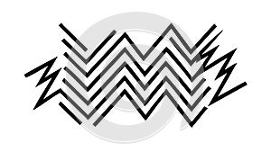 Bold Zigzag Line Pattern, Abstract Geometric Background, vector design Generative AI