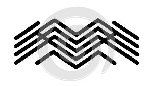 Bold Zigzag Line Pattern, Modern Graphic Design. vector design Generative AI