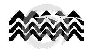 Bold Zigzag Line Pattern: Striking Black and White Graphic Element, vector design Generative AI