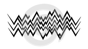 Bold Zigzag Line Pattern: Striking Black and White Graphic Element, vector design Generative AI