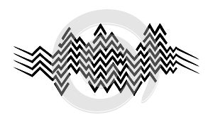 Bold Zigzag Pattern Abstract Geometric Wavy Lines, vector design Generative AI