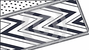 Bold zigzag pattern dynamic graphic element modern decorative striped design, vector design Generative AI