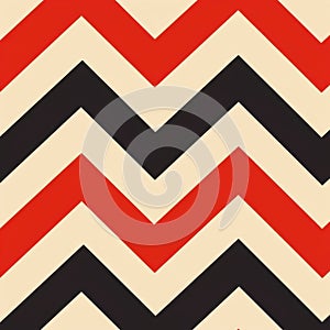 Bold Zigzag Pattern in Red and Black Tones