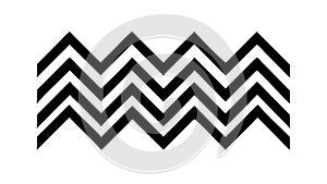 Bold zigzag pattern, simple graphic modern background, vector design Generative AI