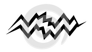 Bold Zigzag Wave Pattern Abstract Dynamic Design, vector design Generative AI