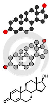 Boldenone anabolic steroid molecule