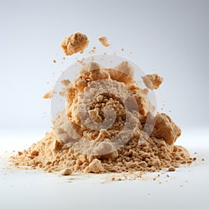 Boldly Fragmented Flour: 3d Rendered Image With Crumbly Texture