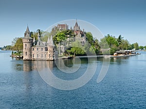 Boldt Castle and Power House on the St. Lawrence River, NY photo