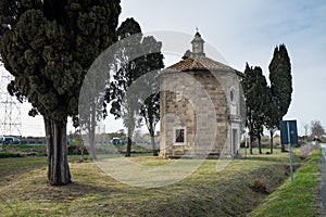 Bolgheri, Leghorn - View of Oratorio of San Guido, Tuscany, Ital
