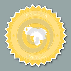 Bolivarian Republic of Venezuela badge flat.