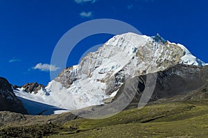 Bolivia Andes snow covered mountains