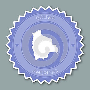 Bolivia badge flat design.