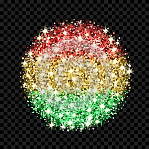 Bolivia flag sparkling badge