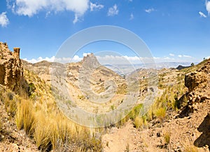 Bolivia La Paz devil s tooth mountain panoramic view