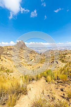 Bolivia La Paz  devil s tooth mountain in a sunny day