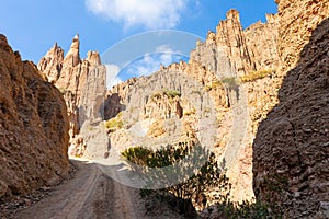 Bolivia La Paz rock formations in the hidden valley
