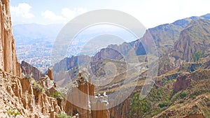 Bolivia La Paz rock formations in the hidden valley