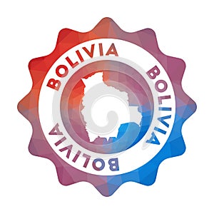 Bolivia low poly logo.