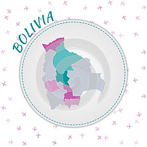 Bolivia map design.