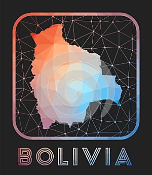 Bolivia map design.