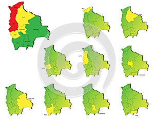 Bolivia provinces maps