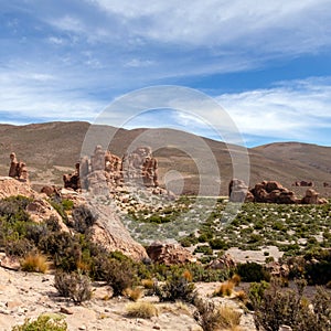 Bolivia: red rock formations of the Italia Perdida, or lost Italy, in Eduardo Avaroa Andean Fauna National Reserve