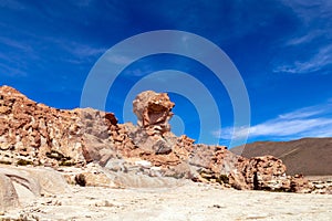 Bolivia: red rock formations of the Italia Perdida, or lost Italy, in Eduardo Avaroa Andean Fauna National Reserve