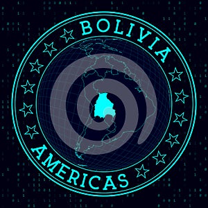 Bolivia round sign.