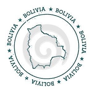 Bolivia vector map.