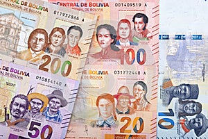 Bolivian boliviano a business background photo