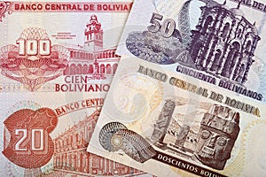 Bolivian Boliviano a business background photo